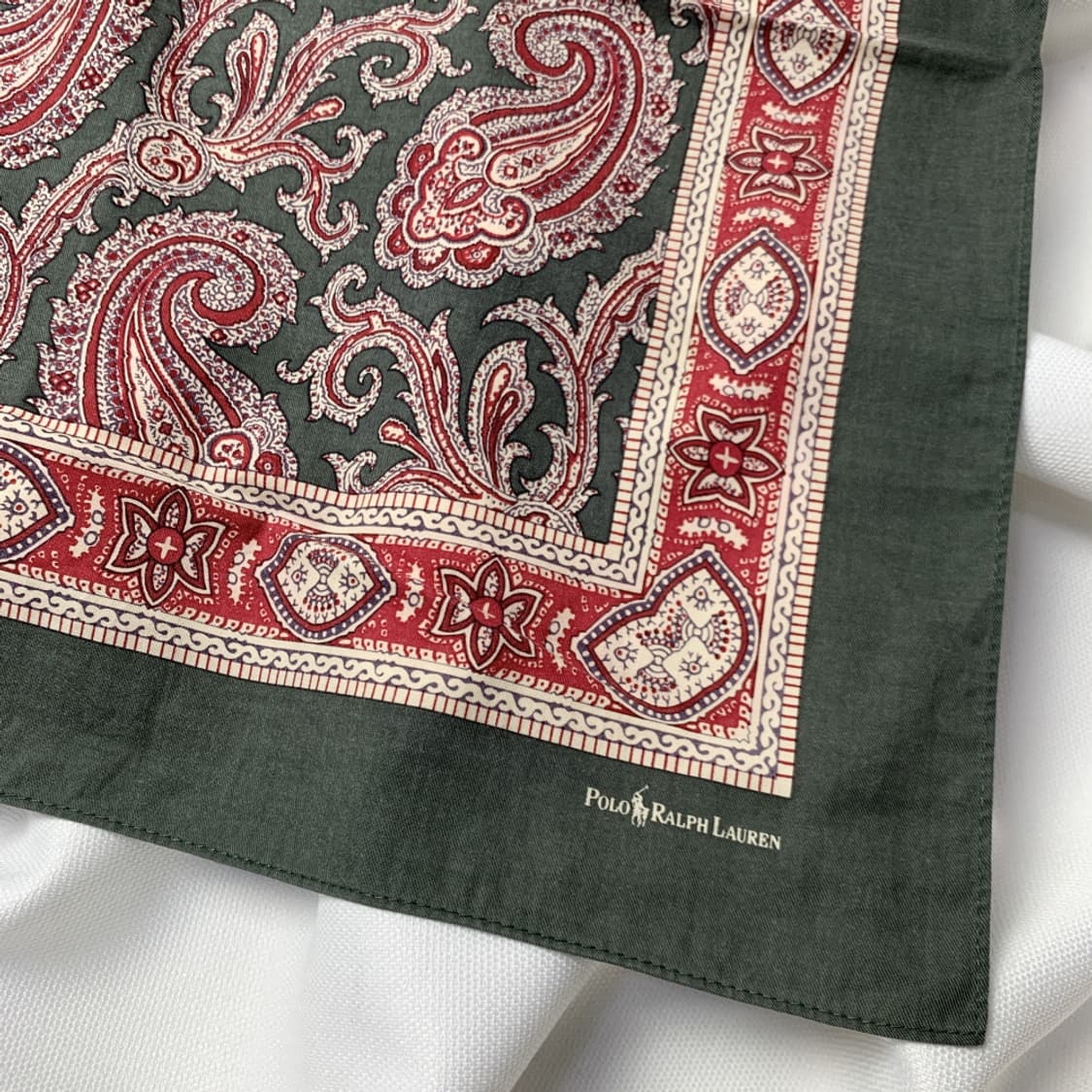 [정품] Polo 폴로 랄프로렌 페이즐리 빈티지 쁘띠스카프 손수건 상품이미지2