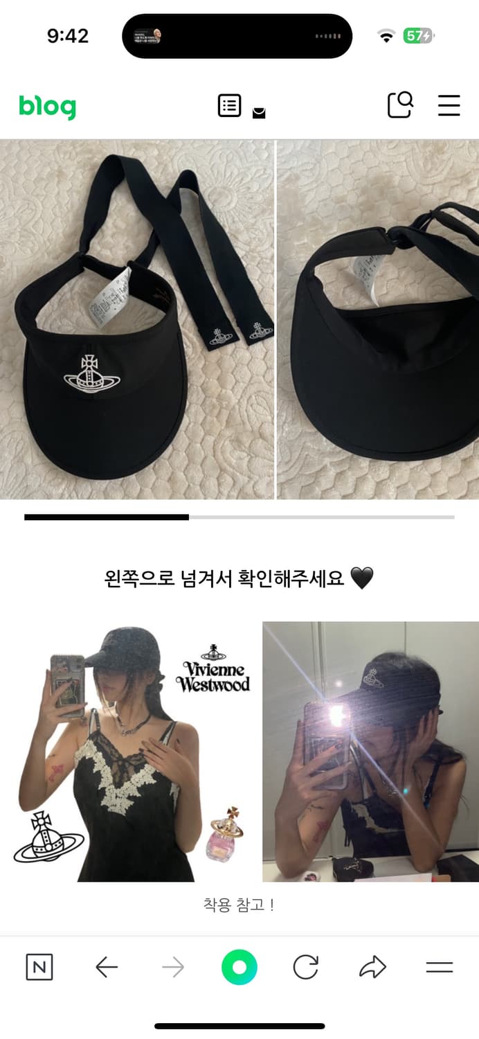 비비안웨스트우드 골프 리본 썬캡 상품이미지1