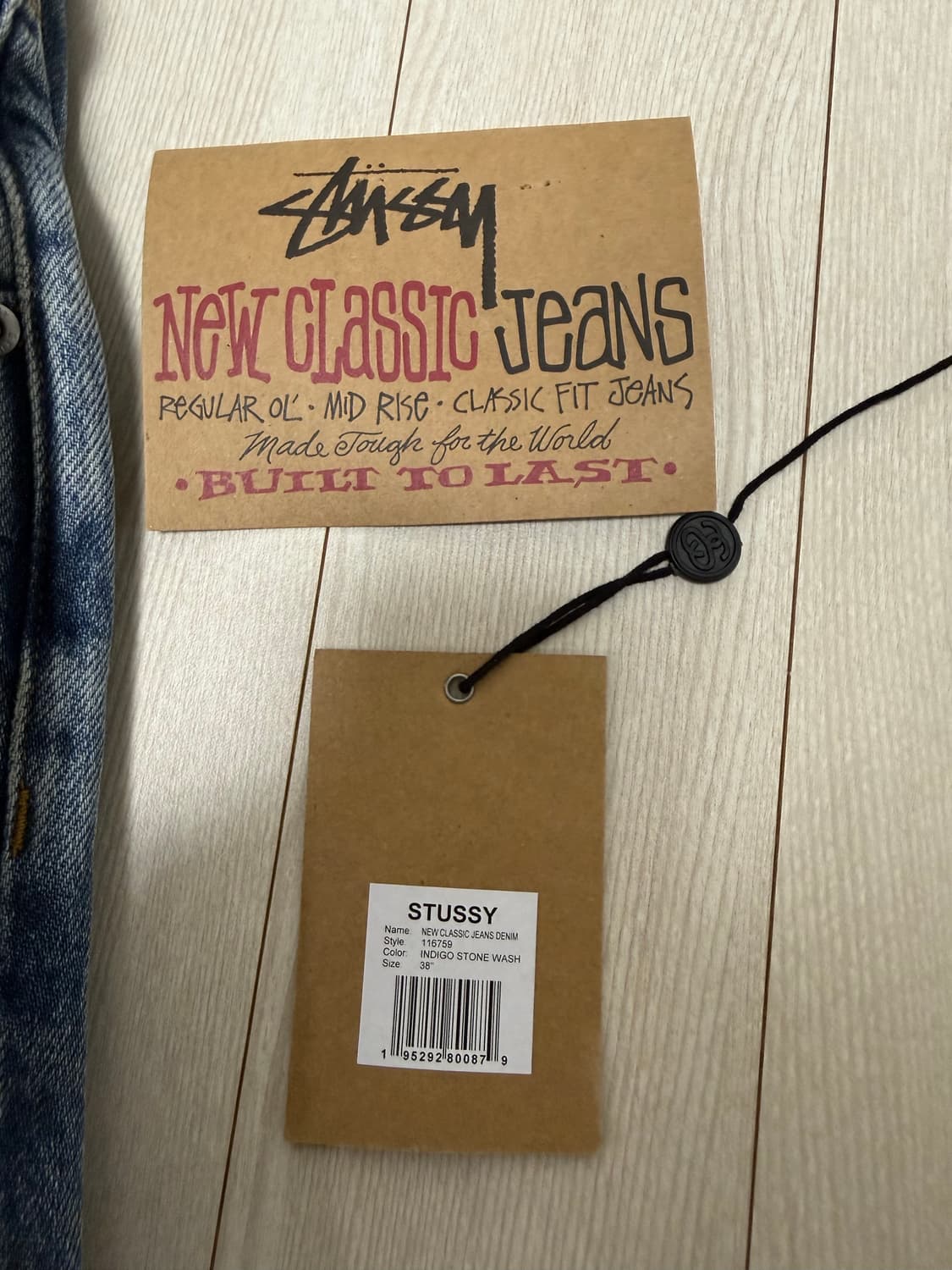 스투시 뉴 클래식 데님팬츠 인디고 스톤 워시 38사이즈 상품이미지2