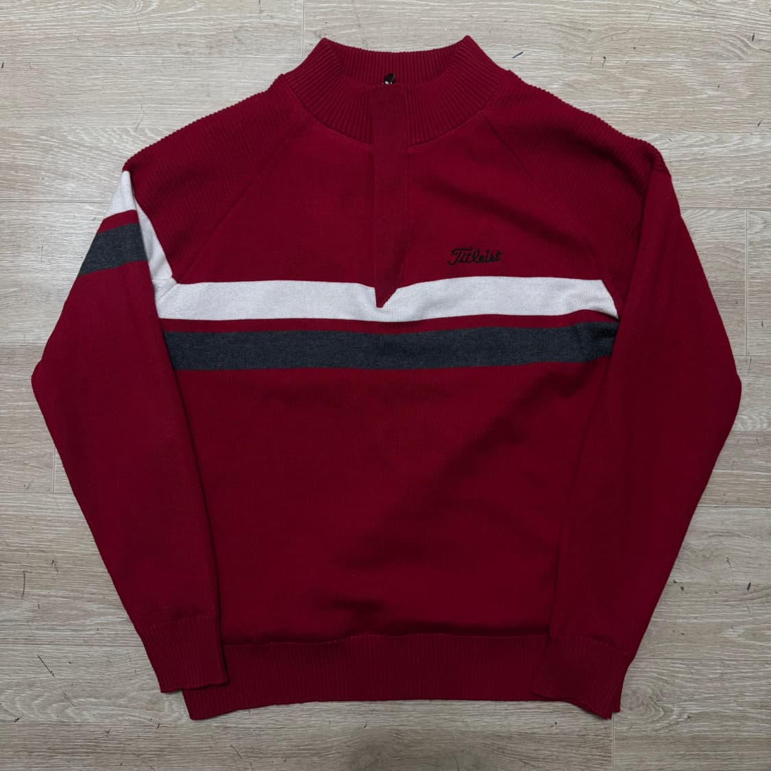 타이틀리스트 골프웨어 니트 집업 상품이미지1