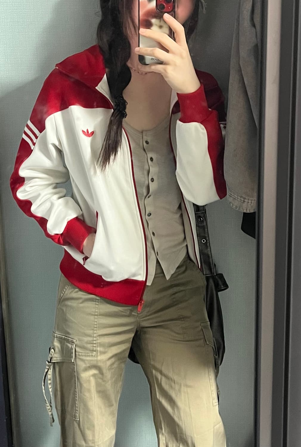 아디다스 져지 레드 화이트 흰빨 빨흰 상품이미지5