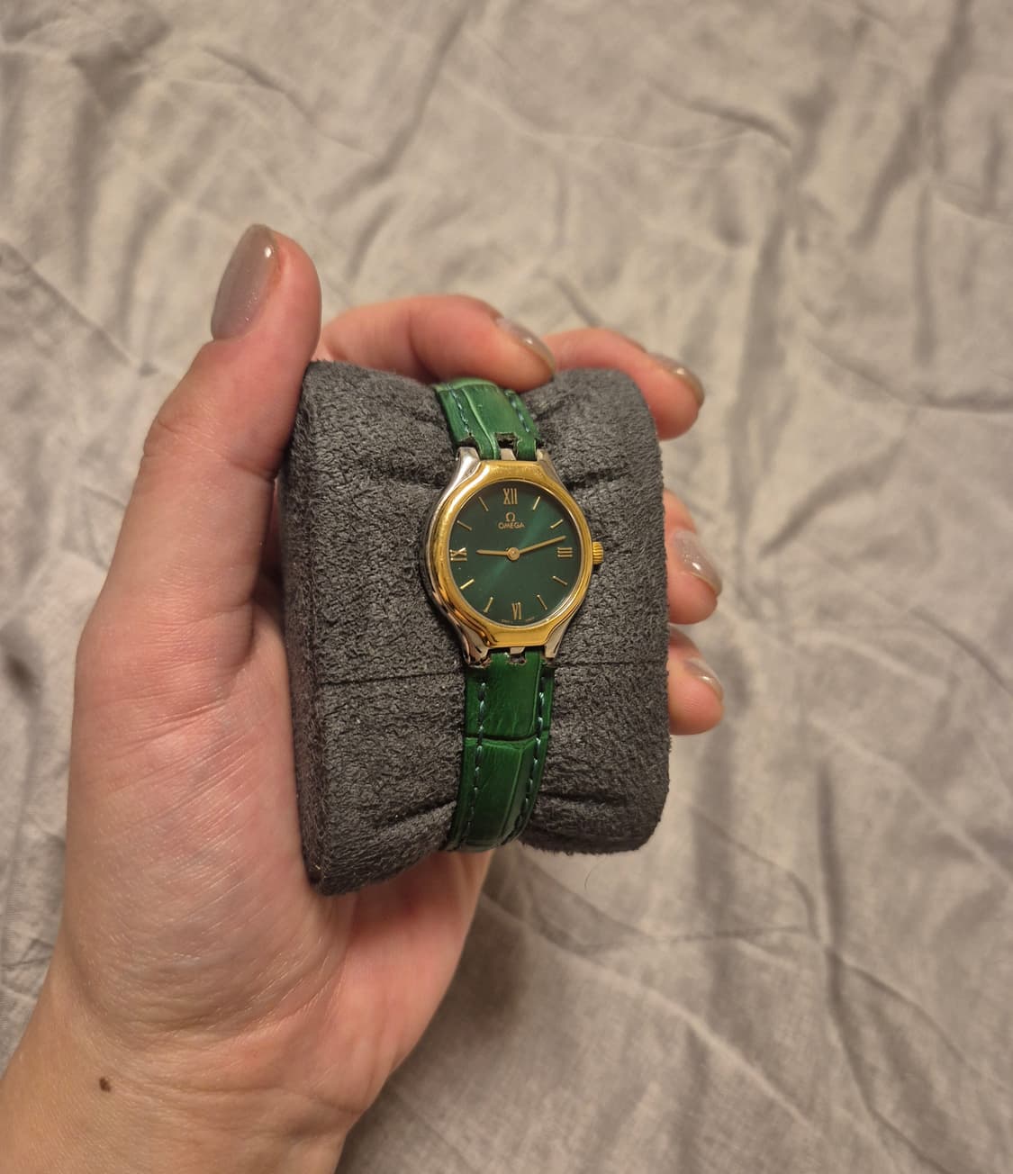 오메가 드빌 녹판 18K콤비 여성용 시계 (점검완료!! 희귀!!) 상품이미지3