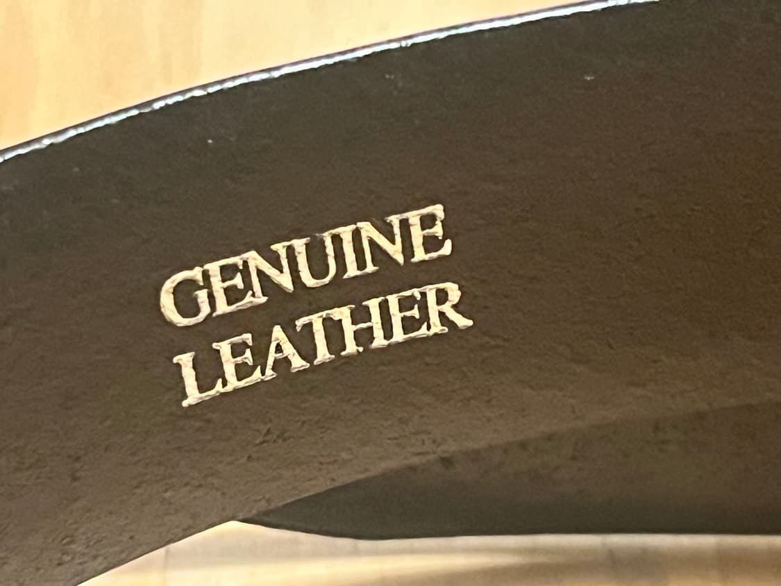 [컨디션 최상] 클래식 블랙 가죽 벨트 - 실버 사각 버클 (정장/슬랙스 상품이미지2