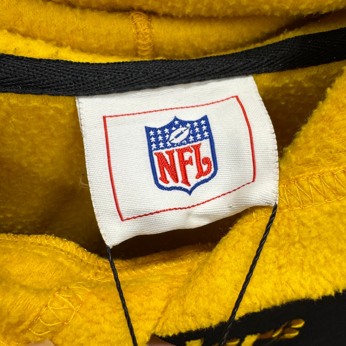 00s NFL X STEELERS 플리스 후드 옐로우 블랙 상품이미지7
