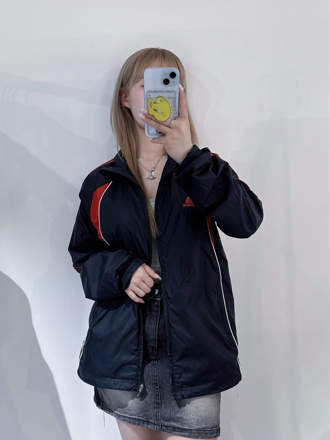 아디다스 스몰로고 블랙 바람막이 상품이미지2