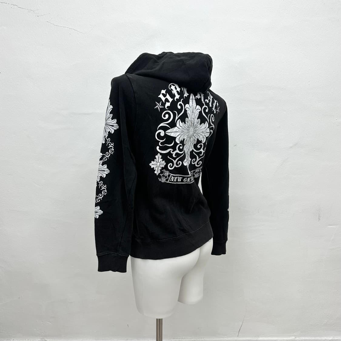 Cross printing hood zip-up 상품이미지2