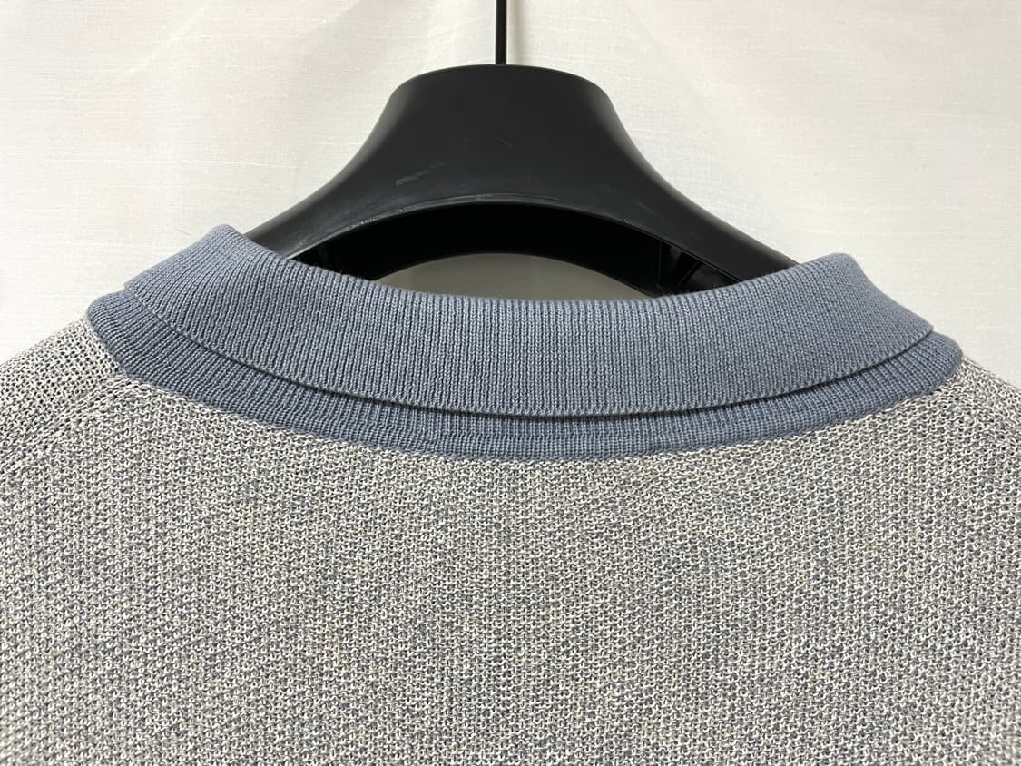 (이태리 제조) 에르메네질도 제냐 남성 실크 코튼 반팔 니트 카라티 L  상품이미지8