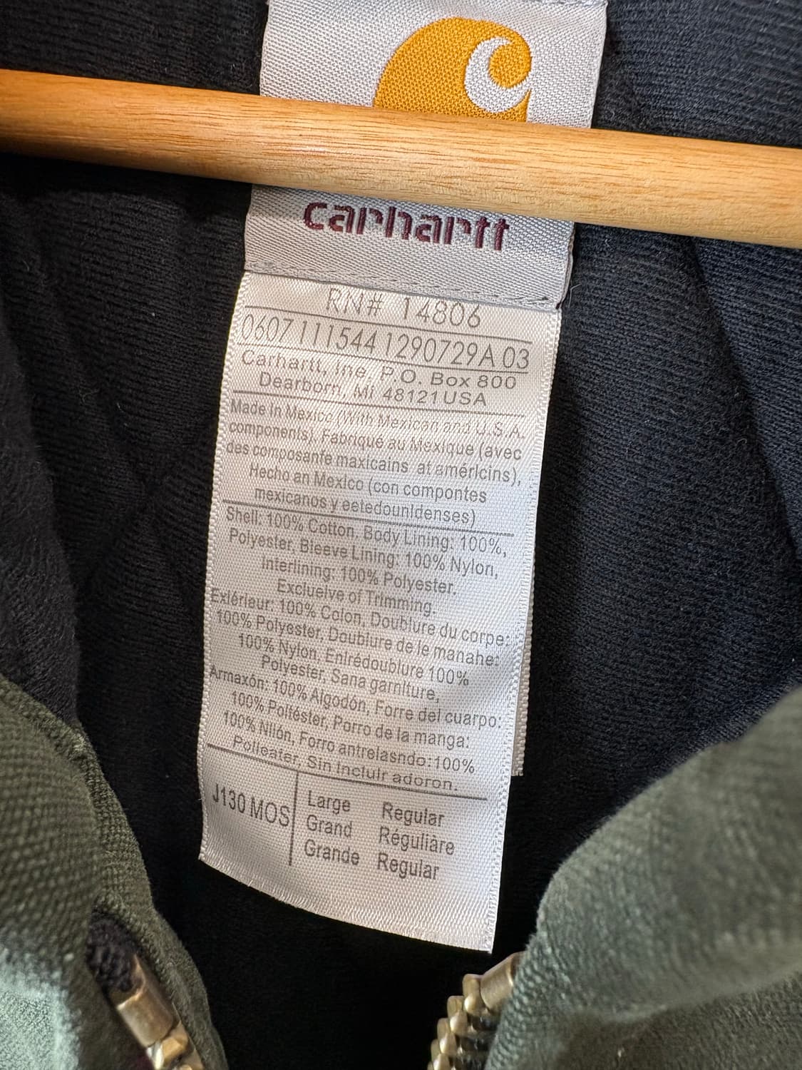 칼하트 모스 그린 액티브 후드 자켓 상품이미지9