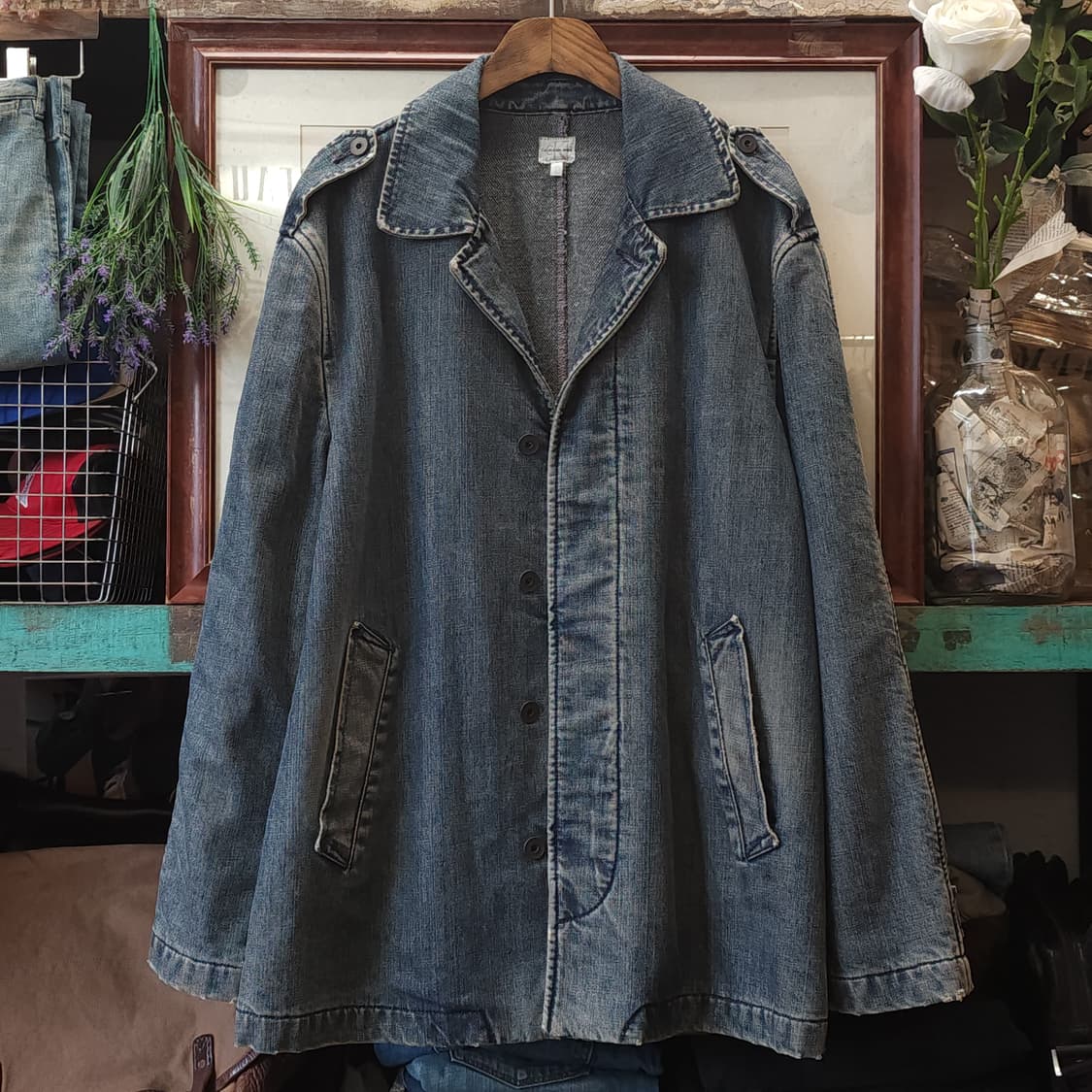 90s 켈빈 클라인 데님 워크자켓 이탈리안 데님 L 상품이미지2