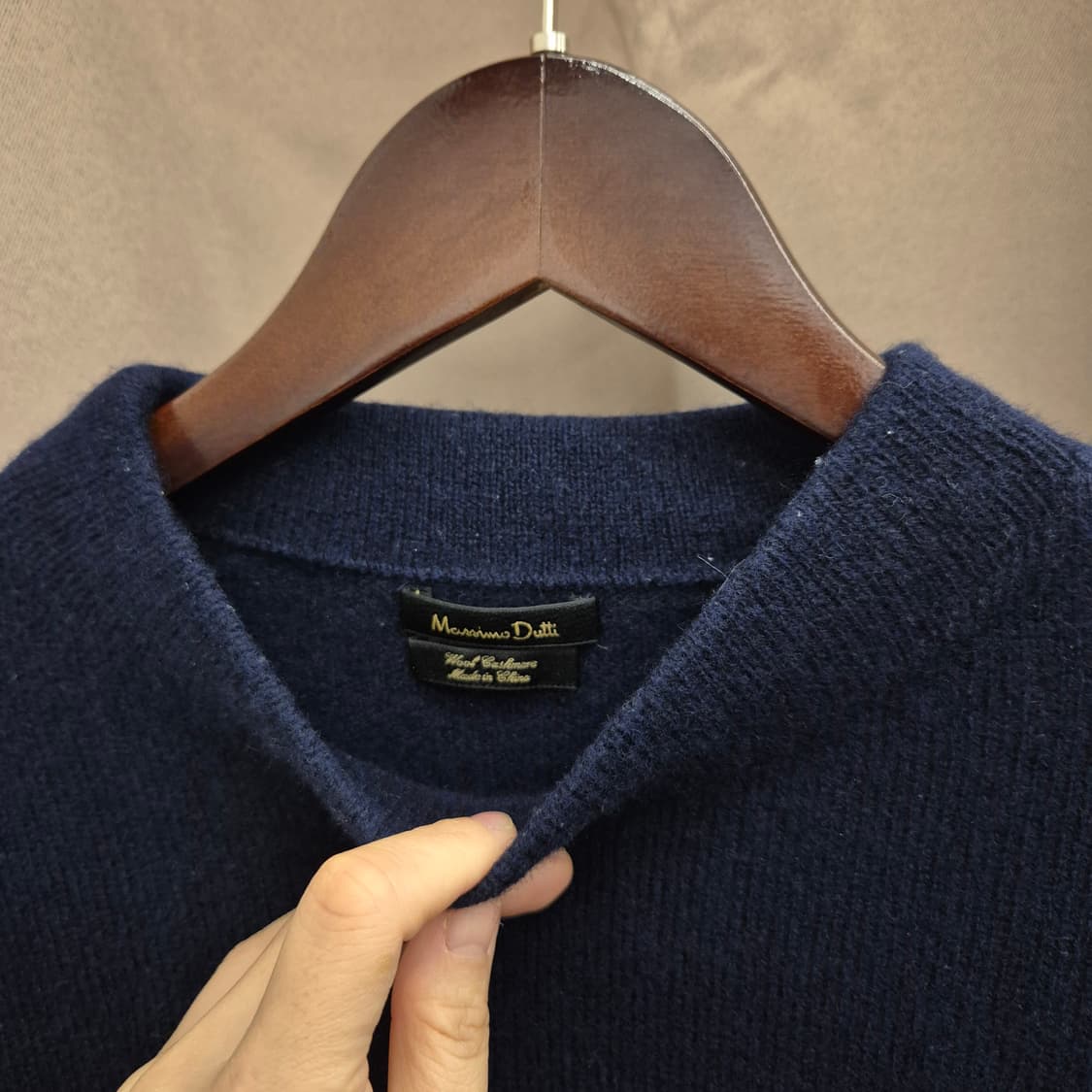 마시모두띠 울 캐시미어 넥 니트 L 상품이미지3
