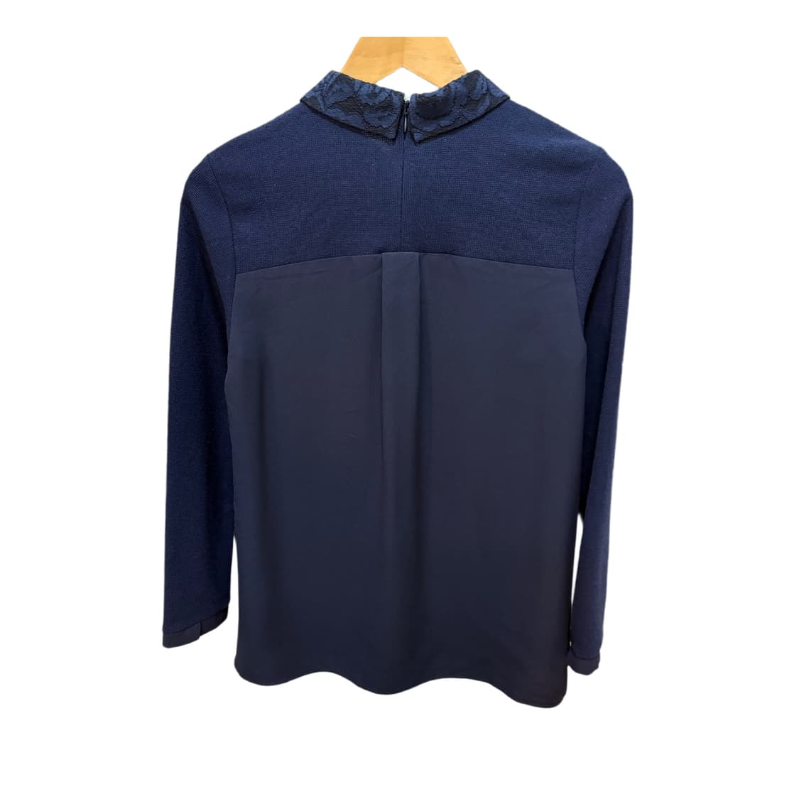 빈티지 지센 네이비 플라워 카라 블라우스 상품이미지6