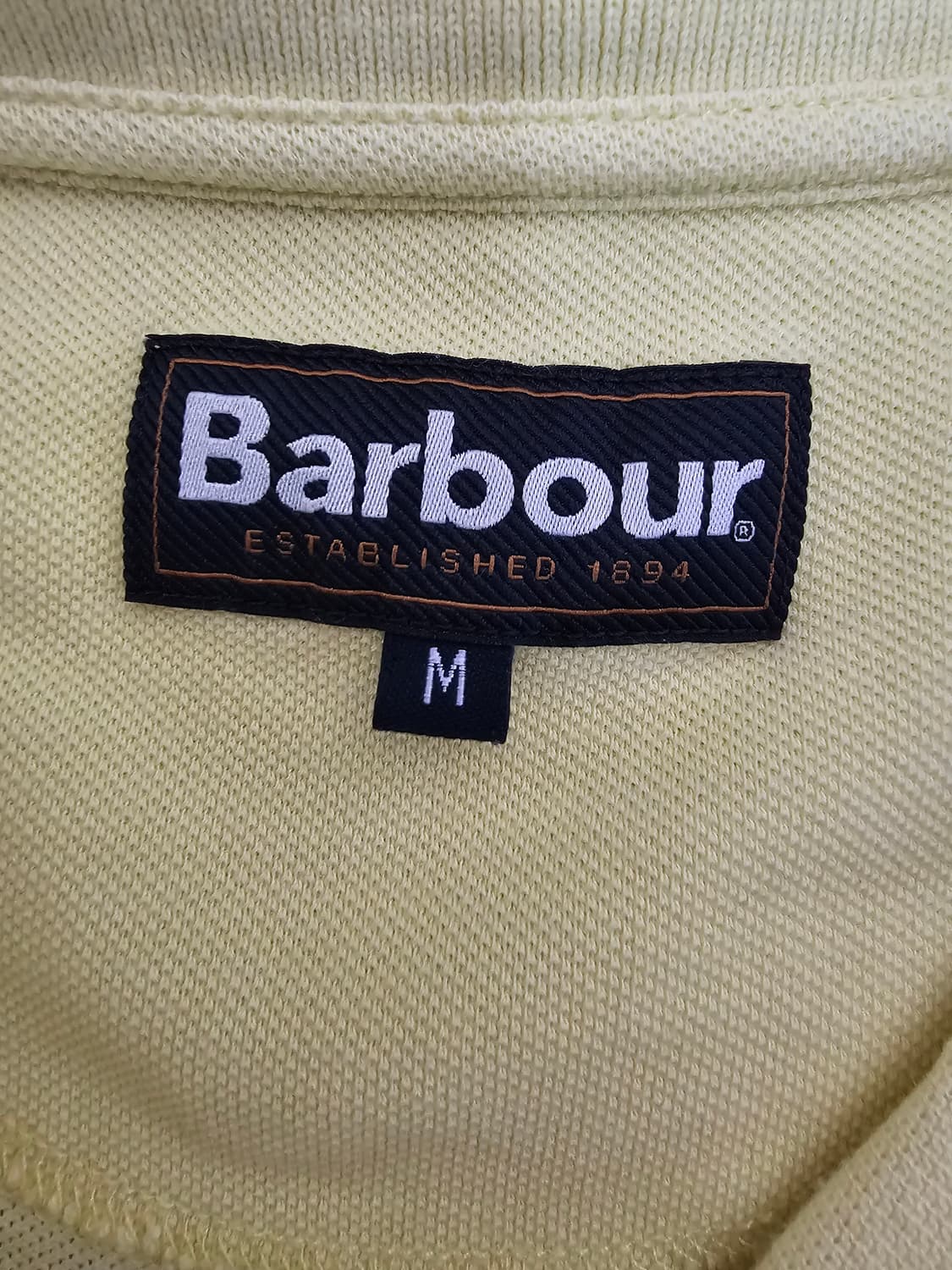 바버 옐로우 반팔 폴로 티셔츠 M 상품이미지3