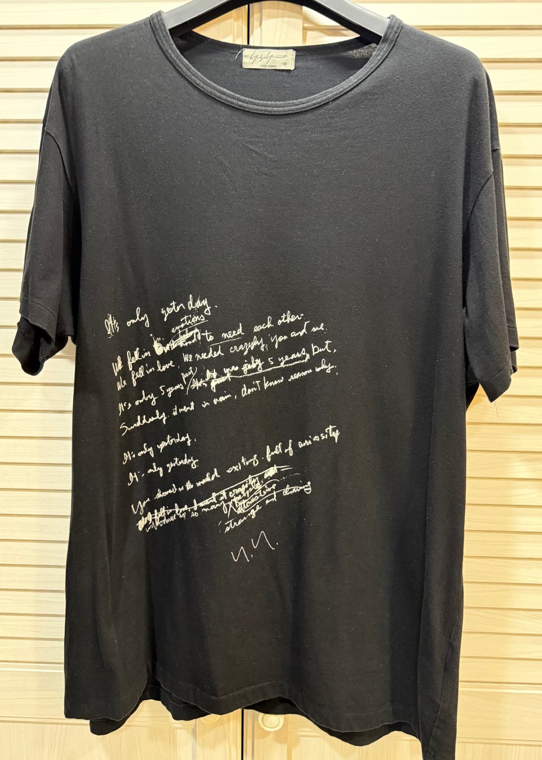 Yohji Yamamoto 요지 야마모토 레터링 T shirts 상품이미지1