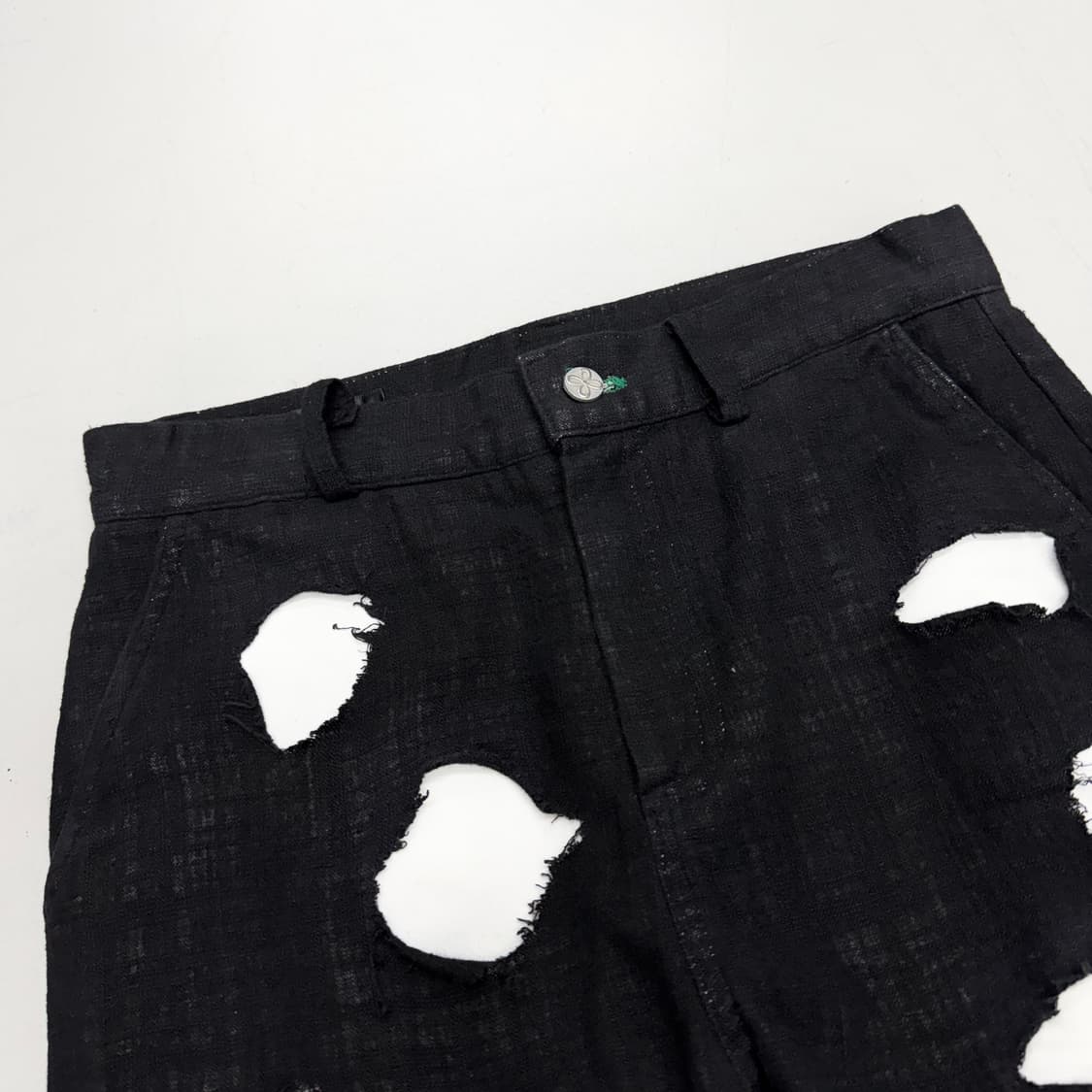써저리 20FW 디스트로이드 데님팬츠 블랙 상품이미지4