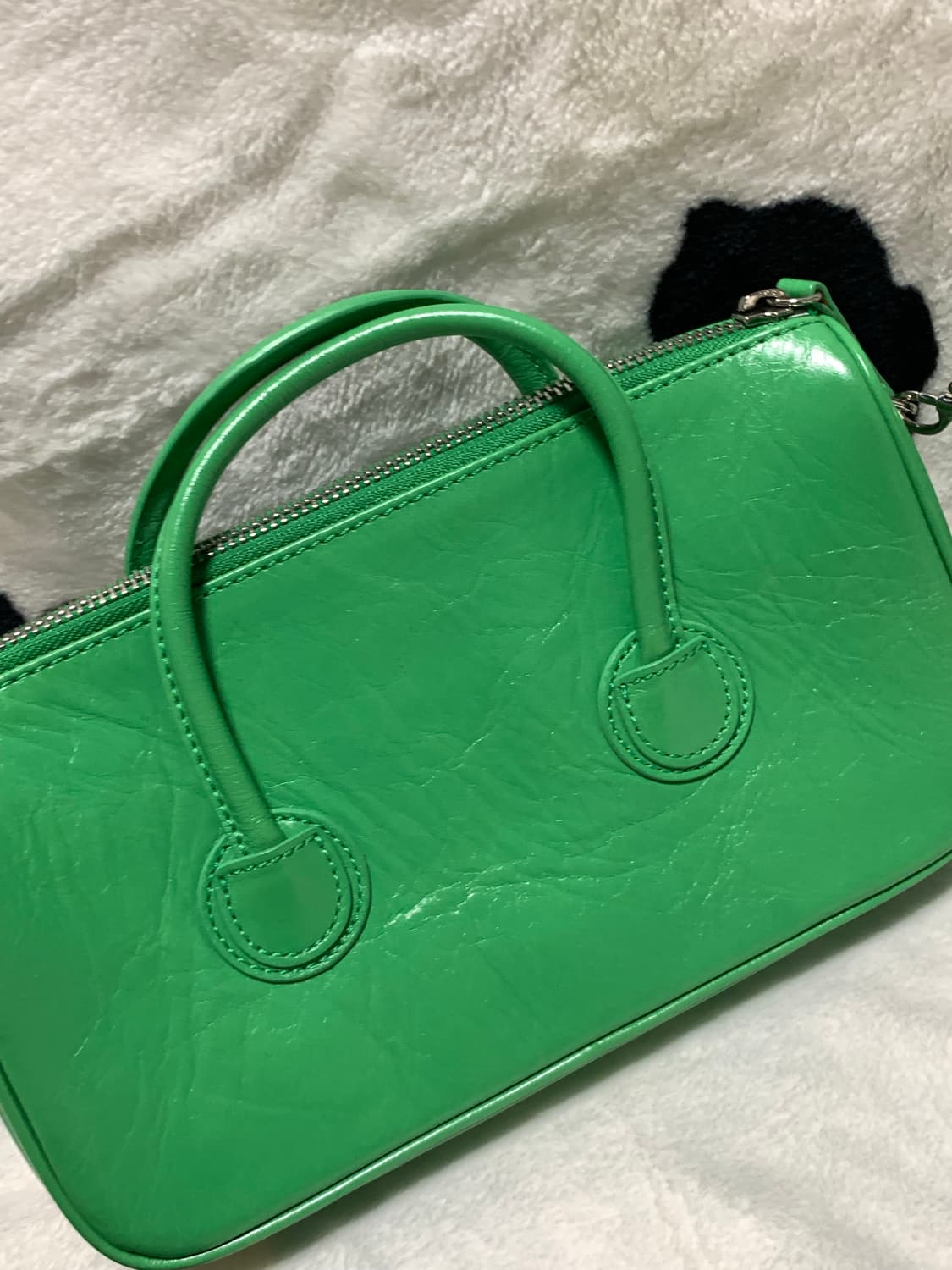 마지셔우드 지퍼스몰 숄더백 그린 상품이미지2