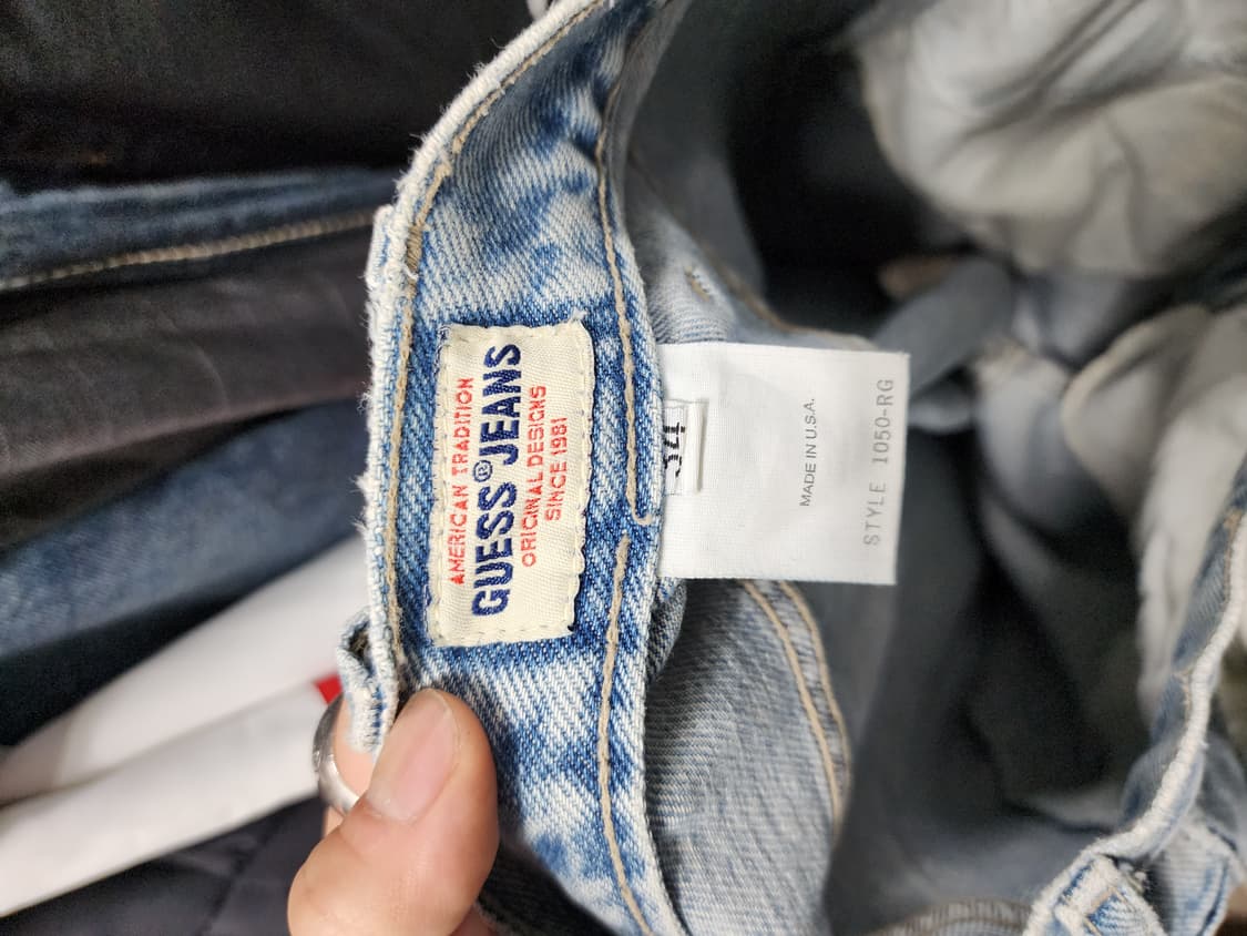게스 USA 빈티지 90s 연청바지 상품이미지4