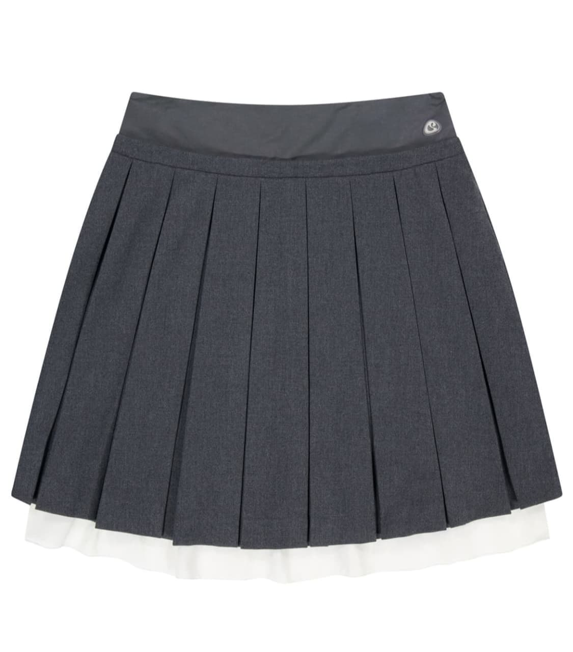 [구해요!] 코이세이오 더블 웨이스트 플리츠 스커트 그레이 2 사이즈 상품이미지1