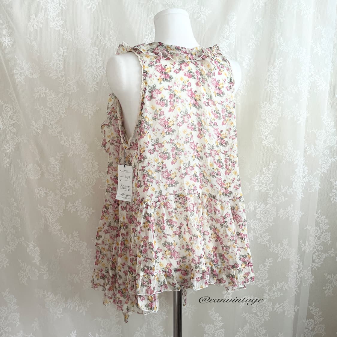 pink flower ruffle vest 상품이미지4