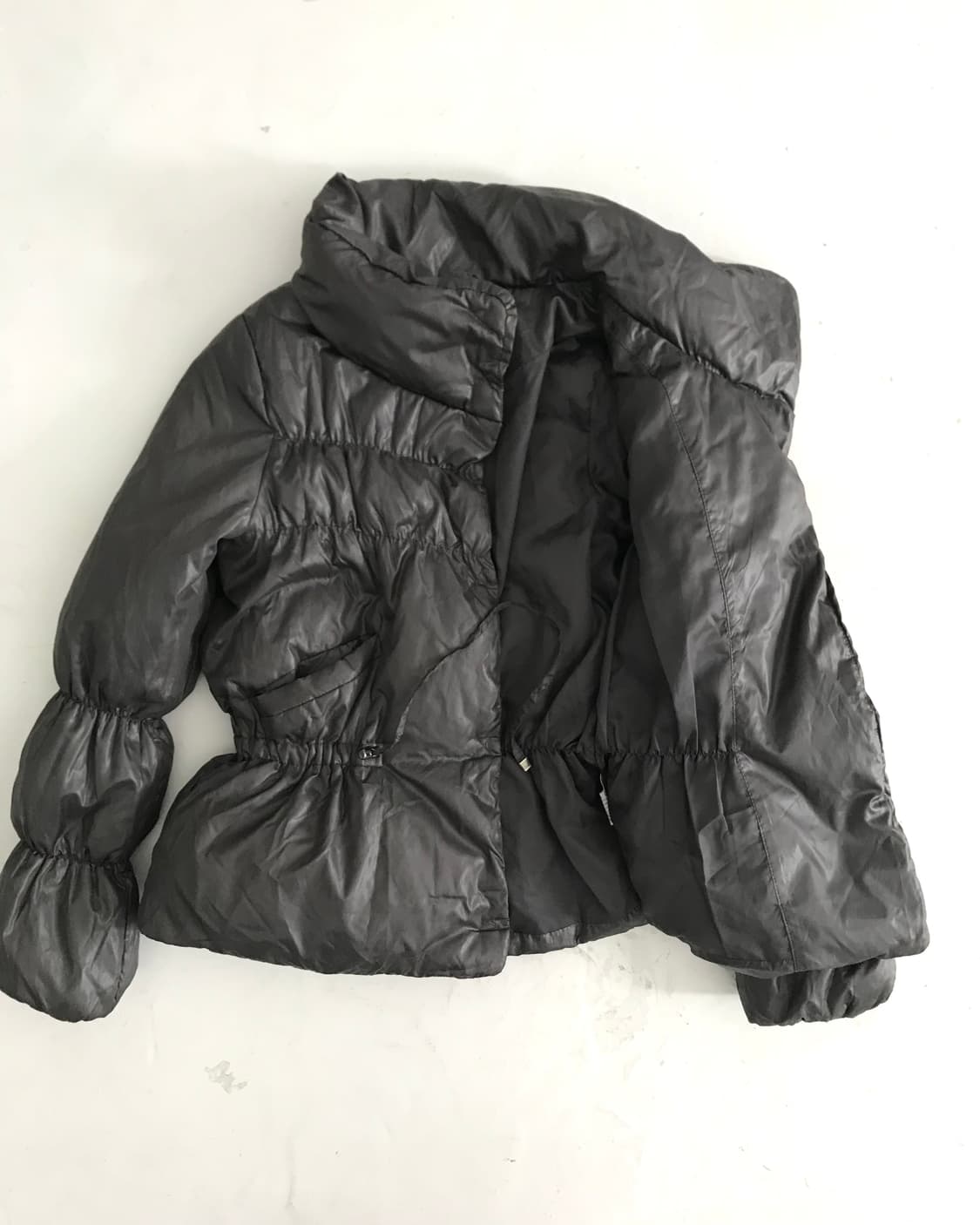 Dark brown string light padded jumper 상품이미지5