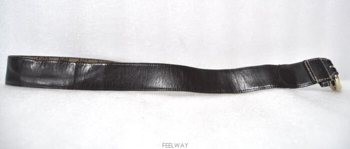 구찌/남성자갸드레더트리밍금장버클벨트(허리28~30)정품 상품이미지6