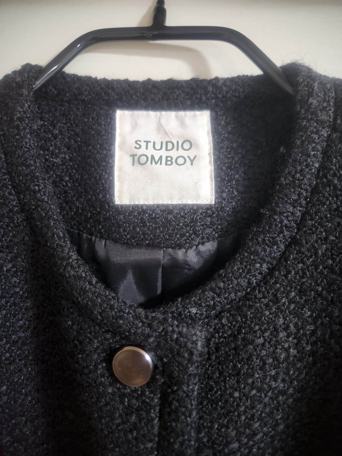 스튜디오 톰보이 트위드 자켓 블랙 상품이미지2