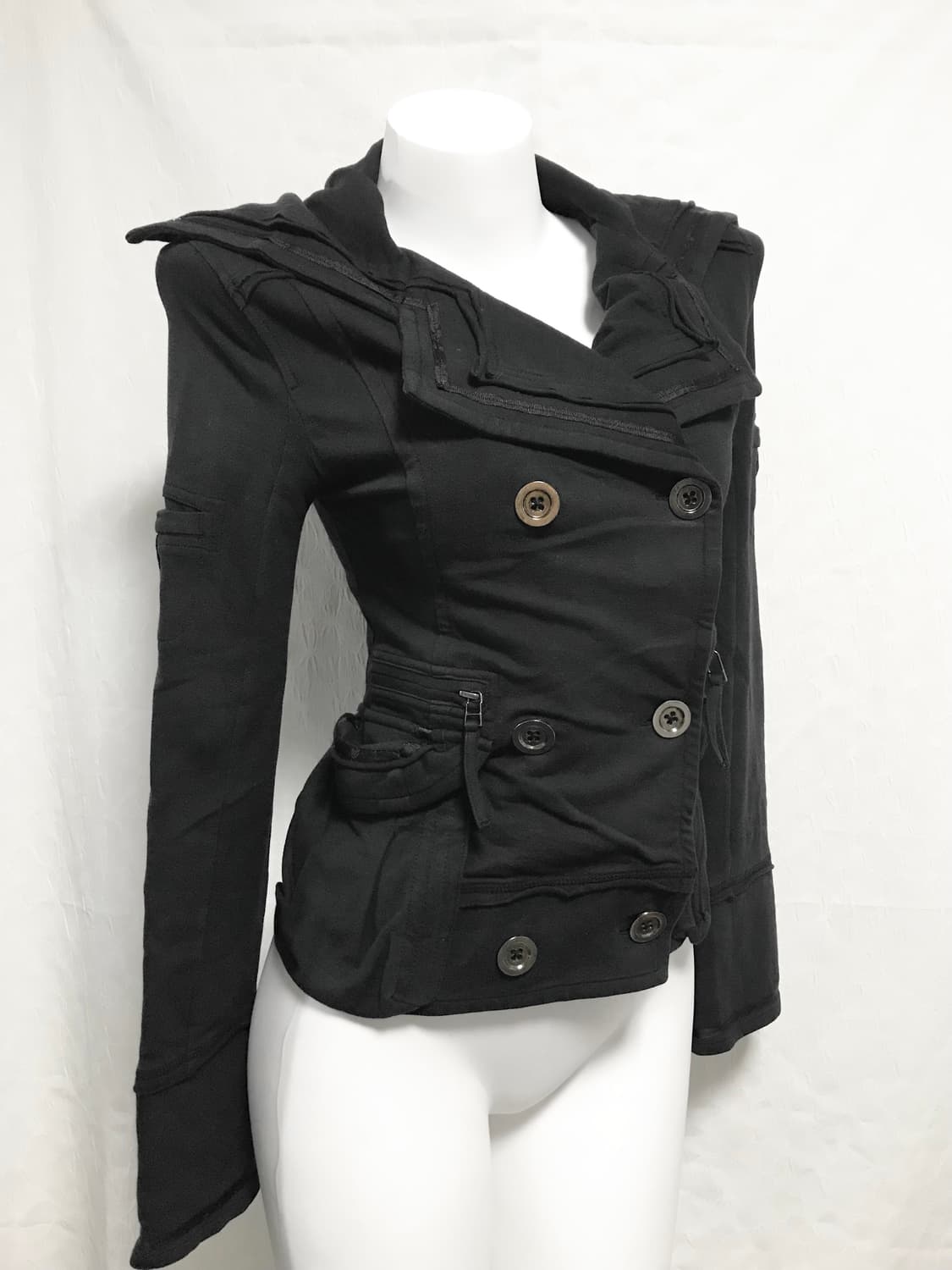 빈티지 아카이브 지퍼 포켓 코튼 더블 자켓 상품이미지2