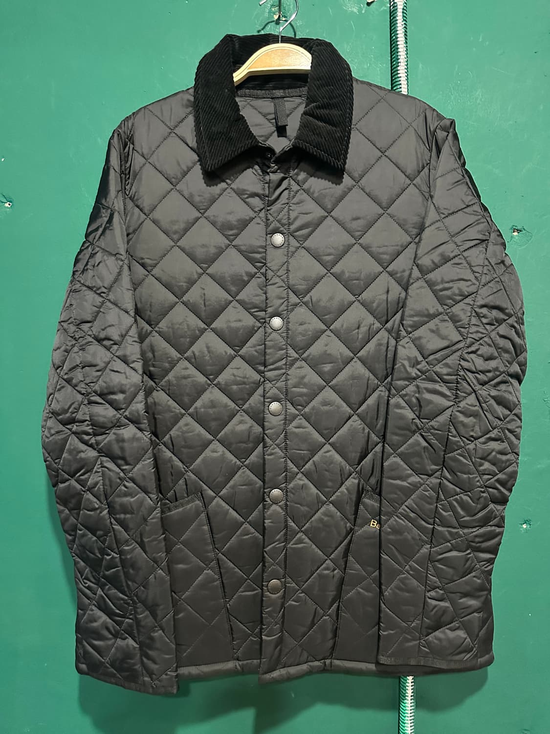 바버 퀼팅자켓 블랙L 상품이미지1