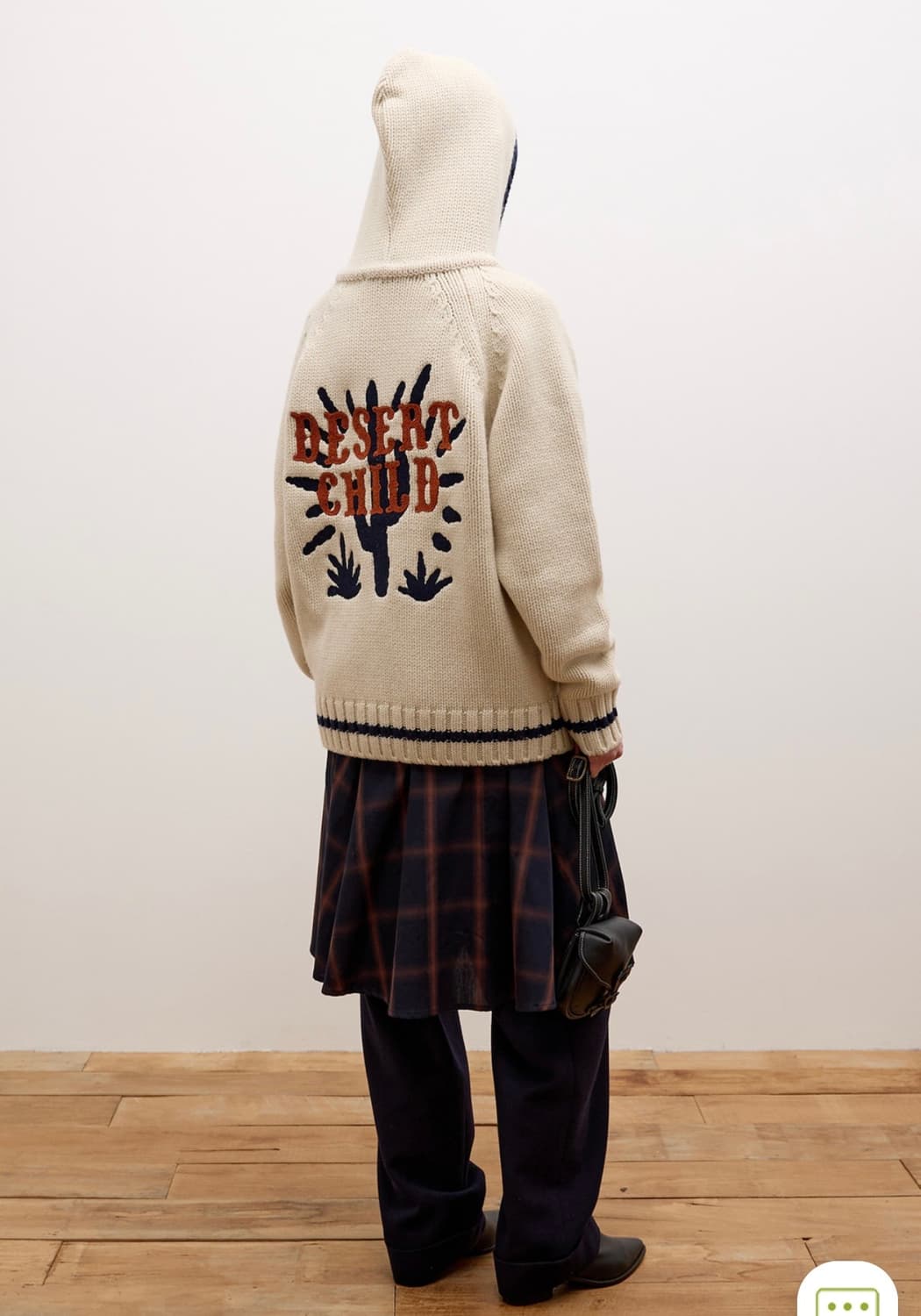 애프터프레이 코위찬 집업 니트 후디 아이보리 s 상품이미지4