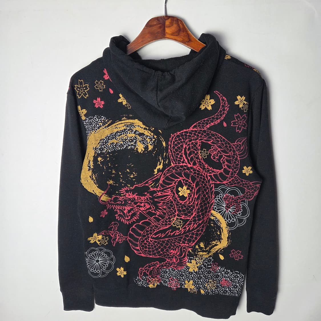 [JPN] 빈티지 오리엔탈 드래곤 사쿠라 후드집업 상품이미지2