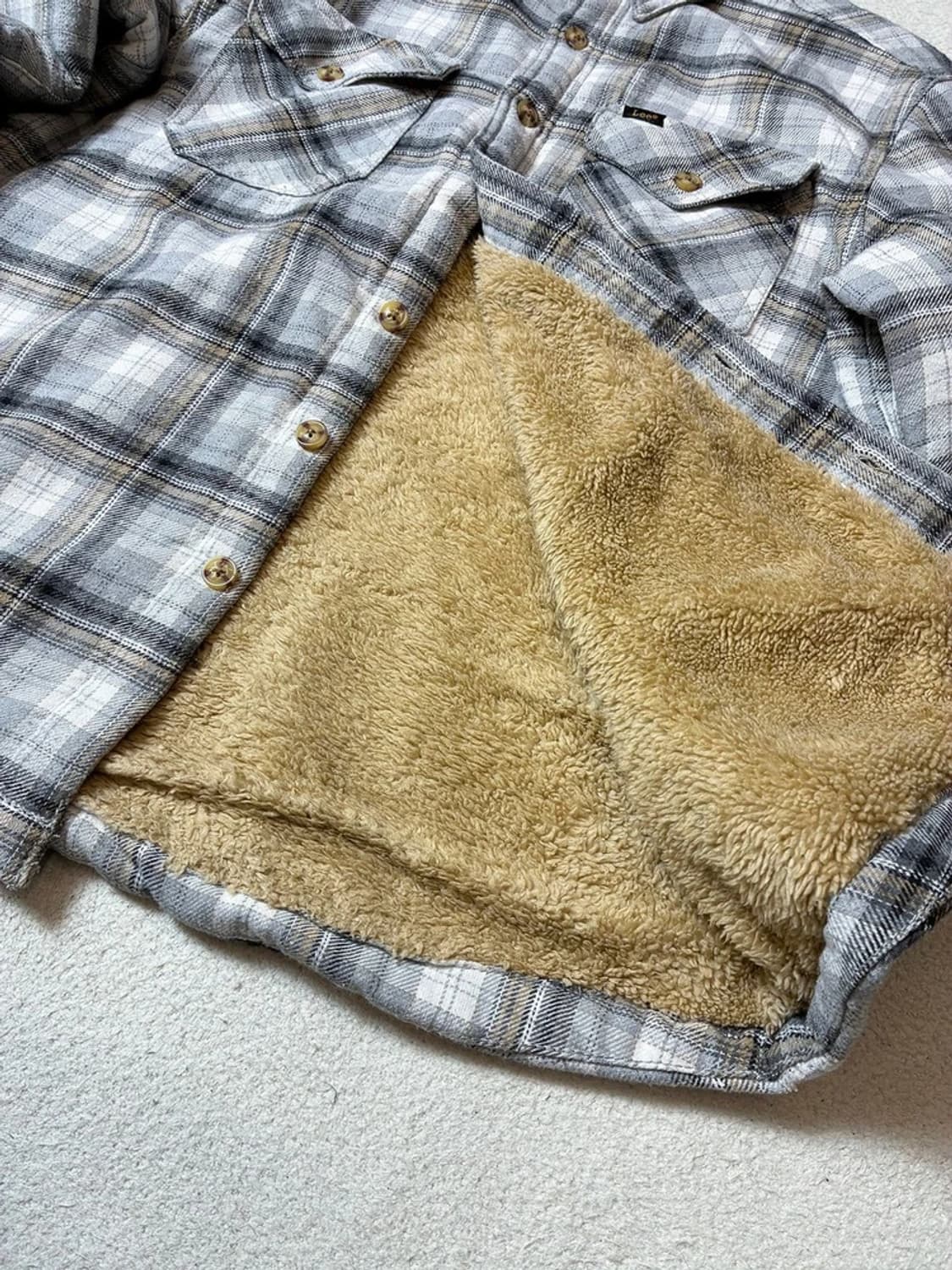 Lee 리 00's 레트로 체크 융털 셔츠 자켓 PN7882 상품이미지6