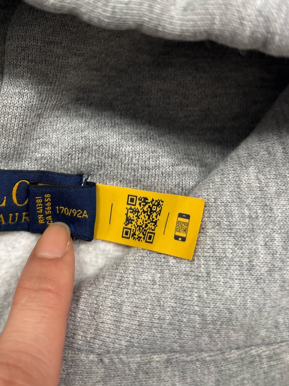 폴로 QR 그레이 후드티 상품이미지5