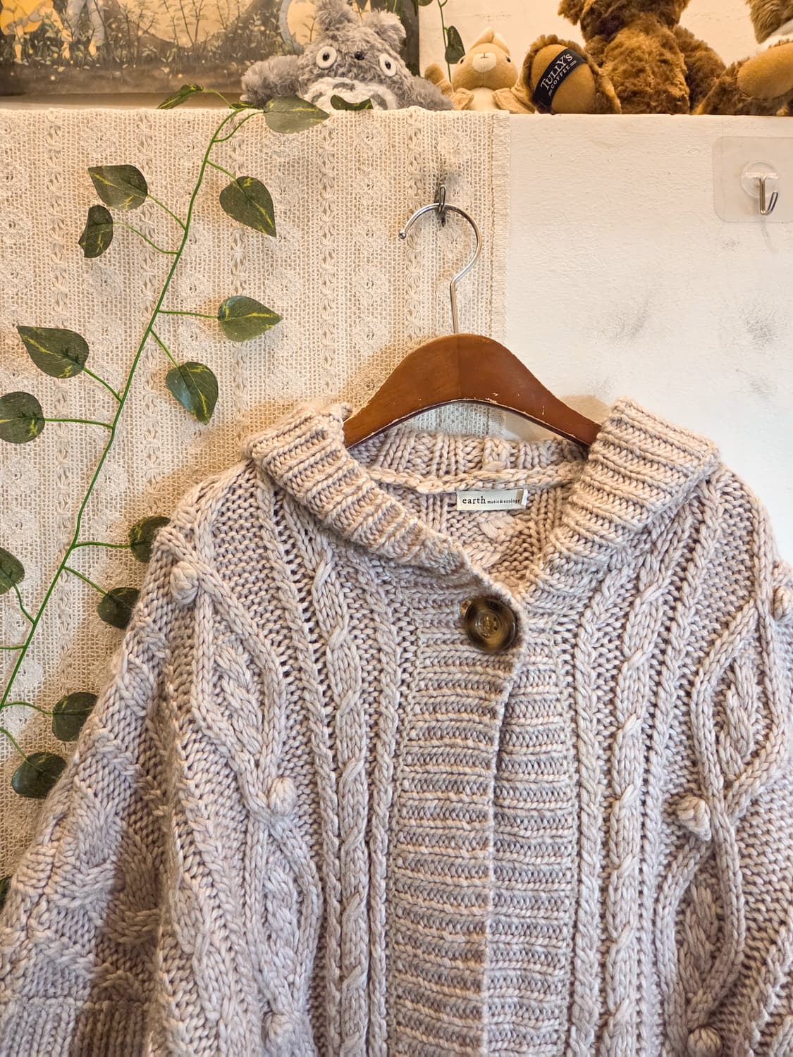 earth music 원버튼 케이프 가디건 상품이미지2