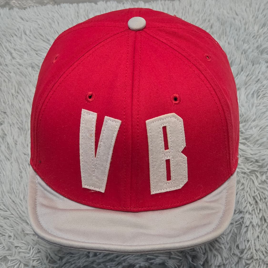 M1-2:바이탈 블루 VB 로고 스냅백 레드 그레이 프리사이즈 56-60 상품이미지1