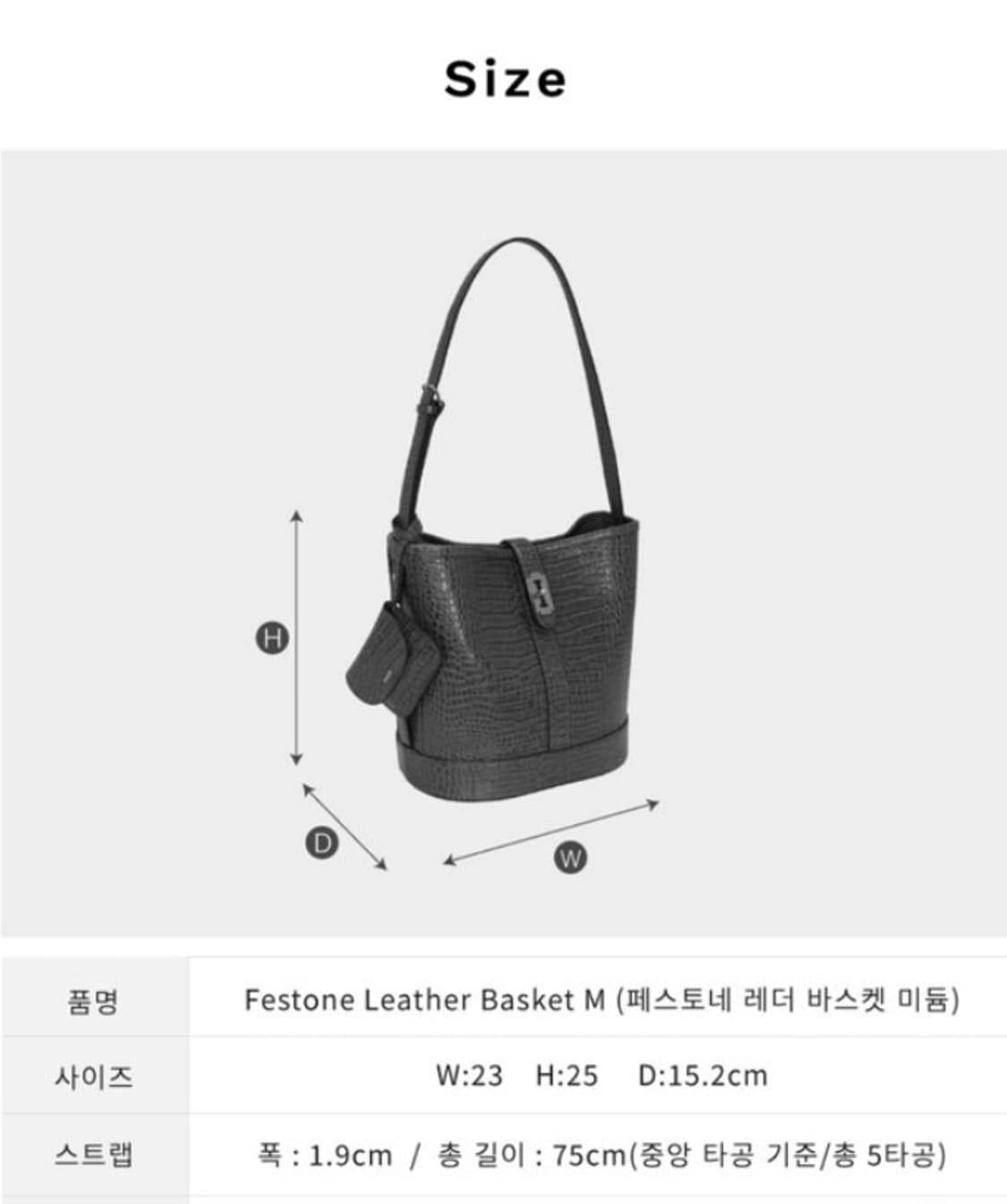 분크 에끌라 페스토네바스켓M 백 상품이미지3