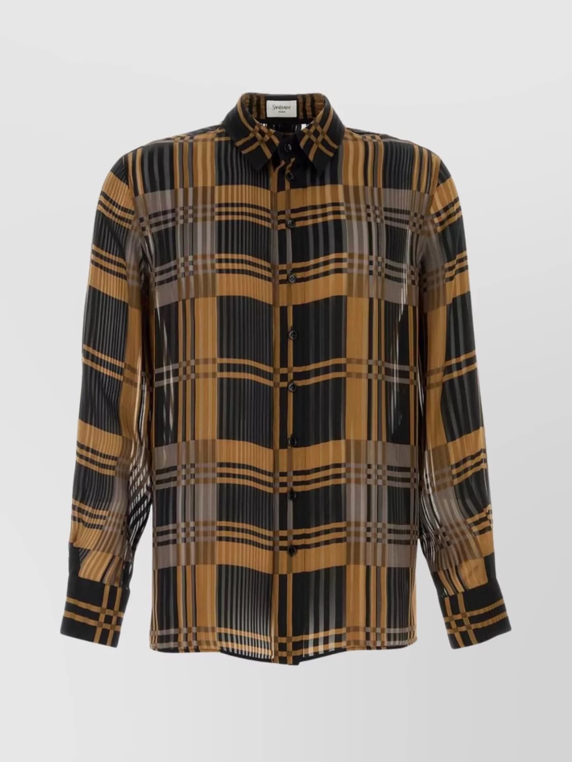 [차은우님 착용] 생로랑 25AW 플레이드 실크 셔츠 상품이미지5