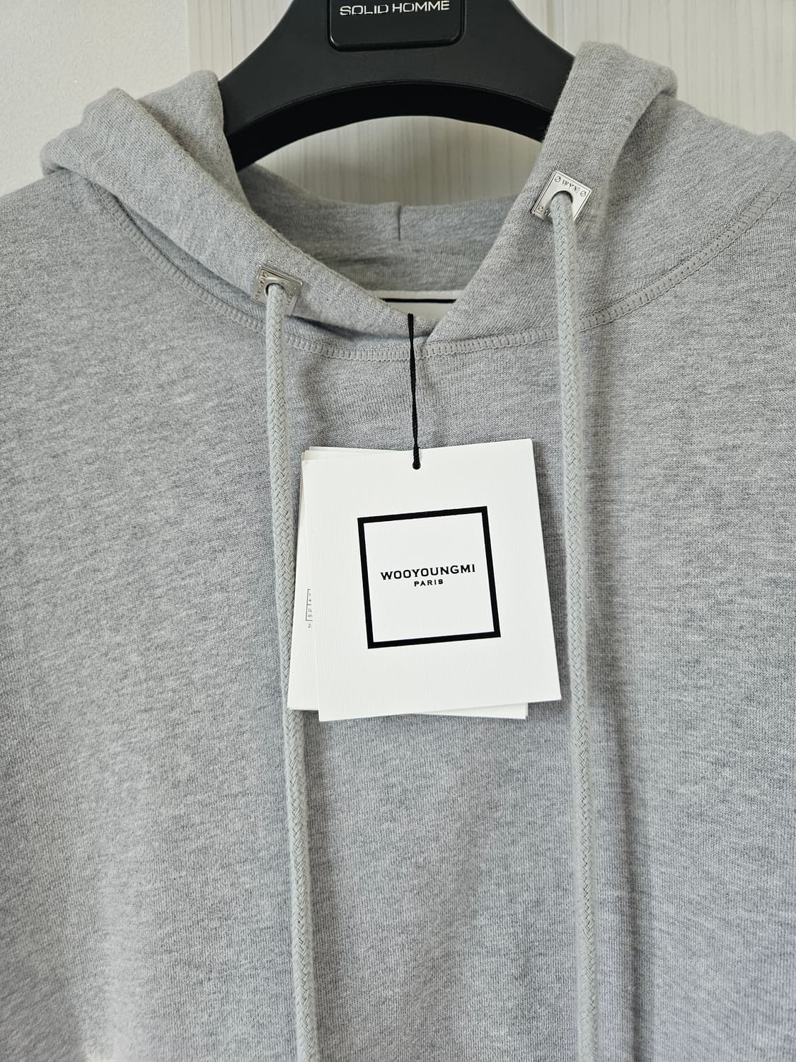 우영미 23FW 백로고 후드티 그레이 46 상품이미지3