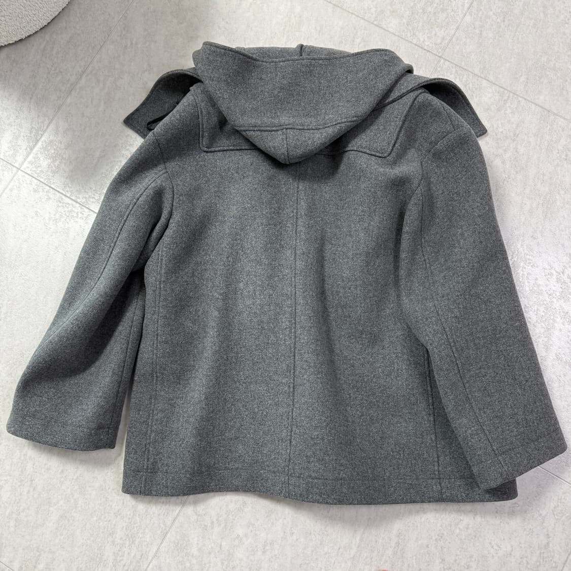 노이어 오버핏 후드 더플 하프 코트 48사이즈 상품이미지3