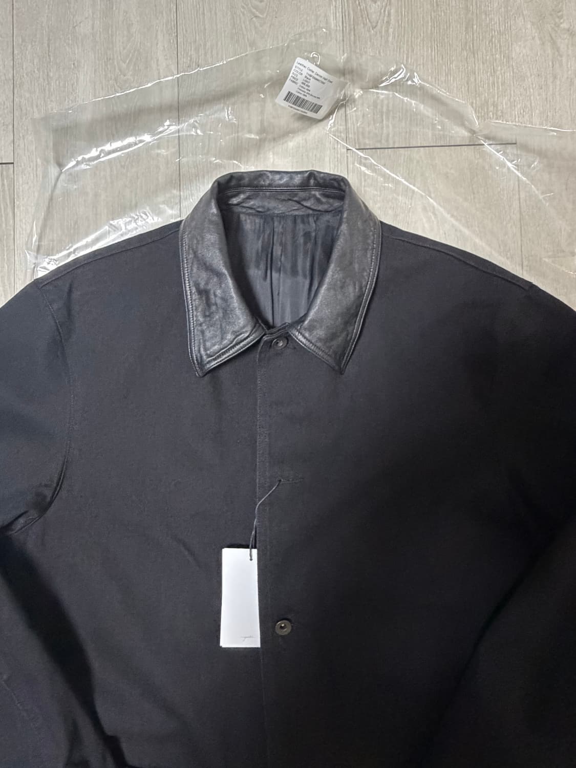 유스 레더카라 데님 하프코트 L 판매합니다 상품이미지2