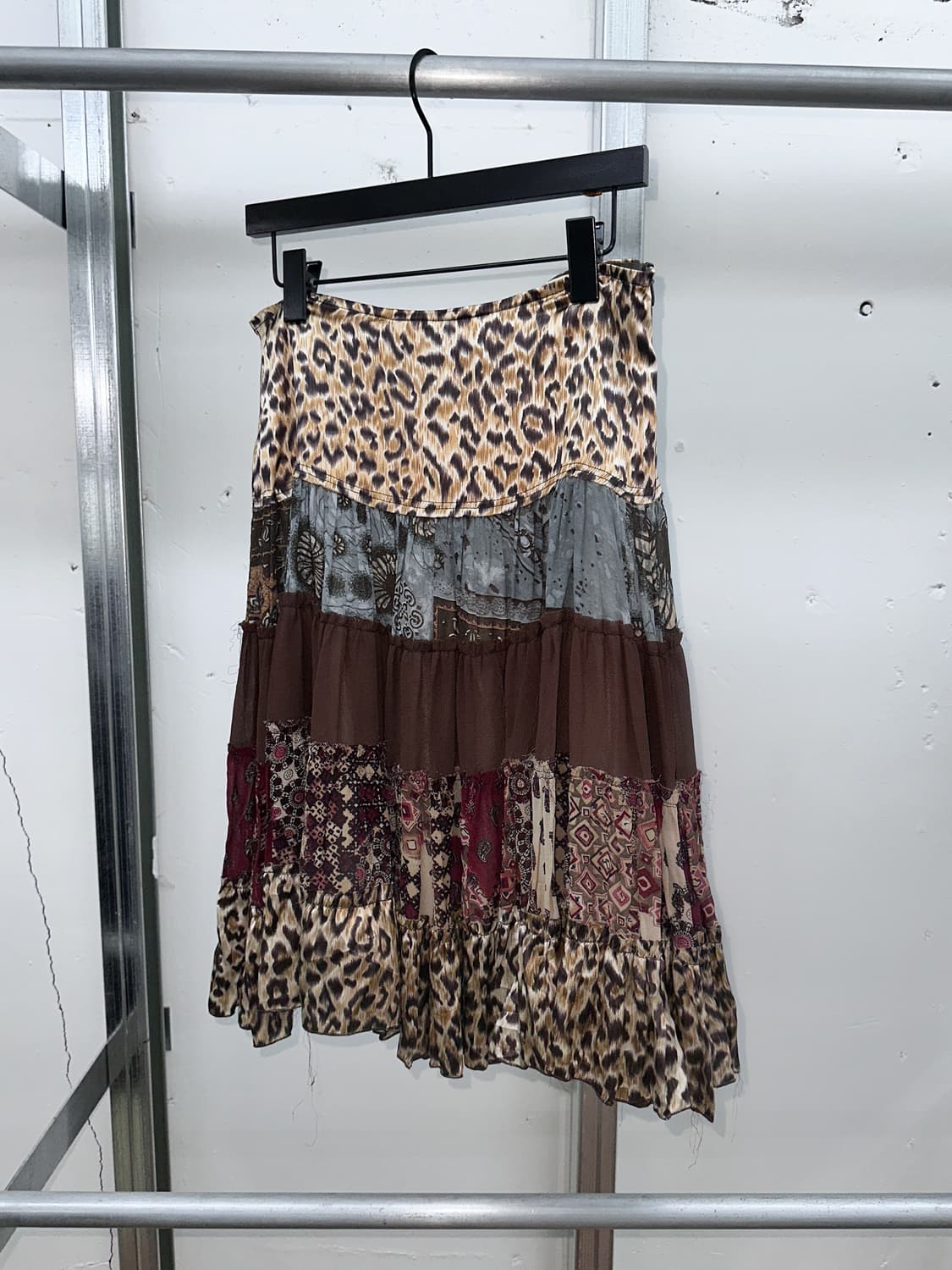 bohemian mix cancan midi skirt 상품이미지1