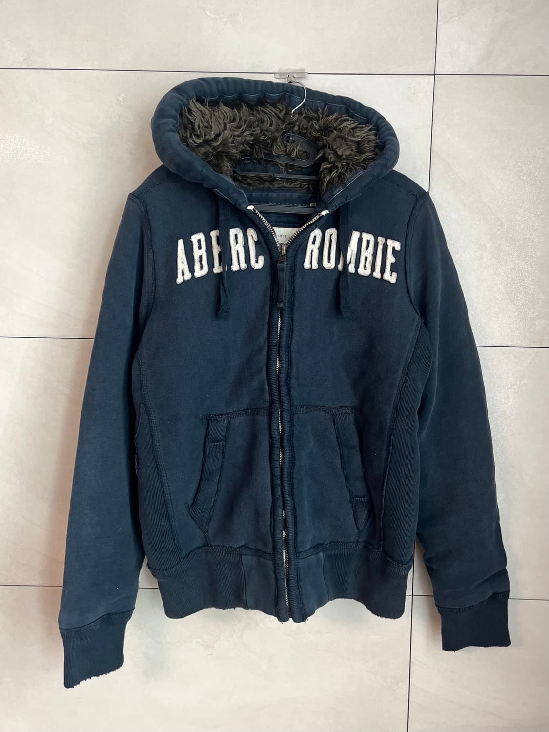 아베크롬비 울프죠 네이비 후드집업 (S)  상품이미지1