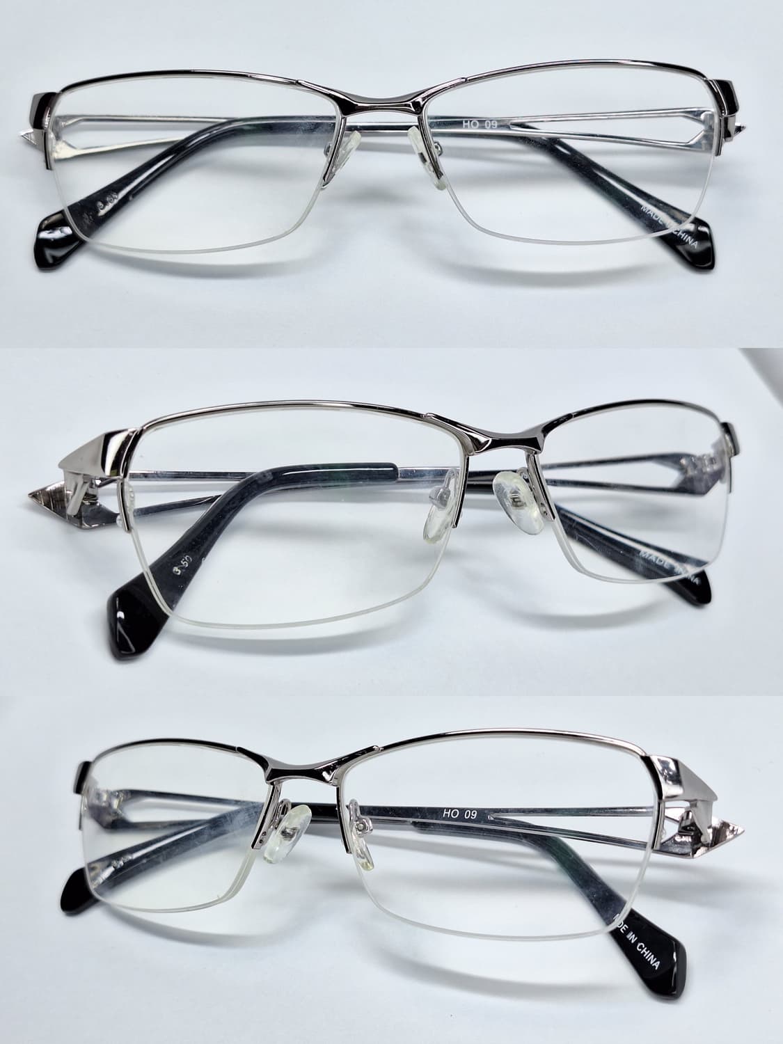 HO 09 반무테 안경테 55mm 일본 수입 비즈니스 y2k 스포티안경  상품이미지2