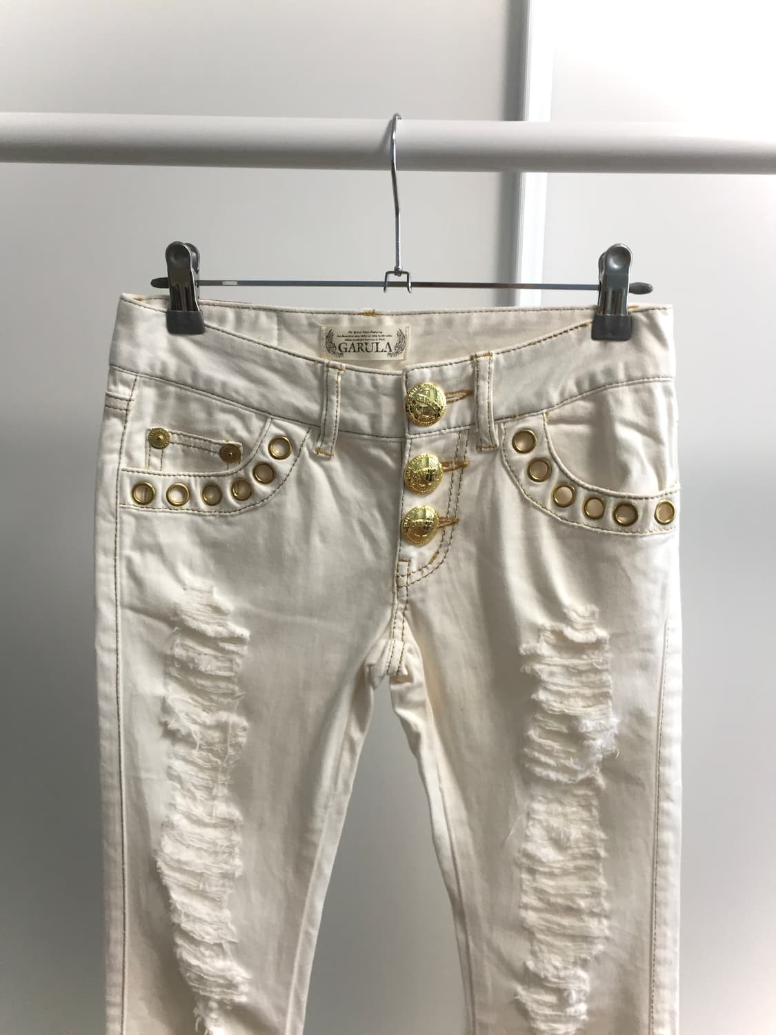 GARULA gold buttons pants 오네갸루 갸루 d.i.a  상품이미지4