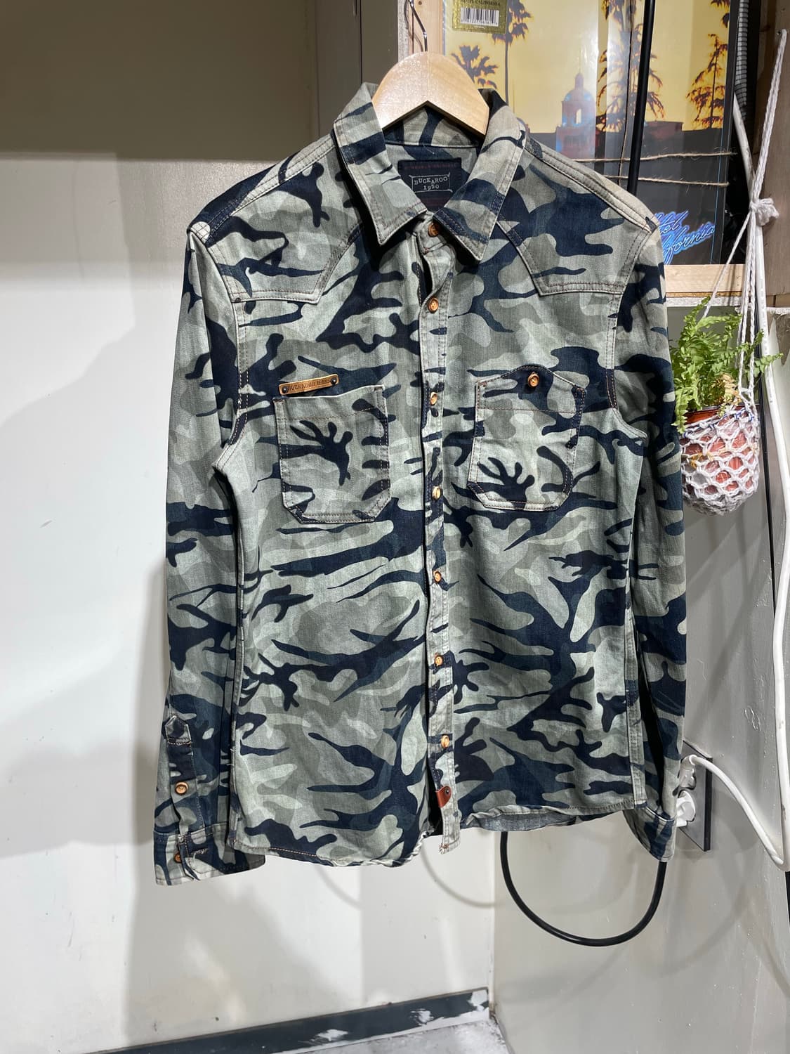 버카루 카모패턴 웨스턴 셔츠 상품이미지2