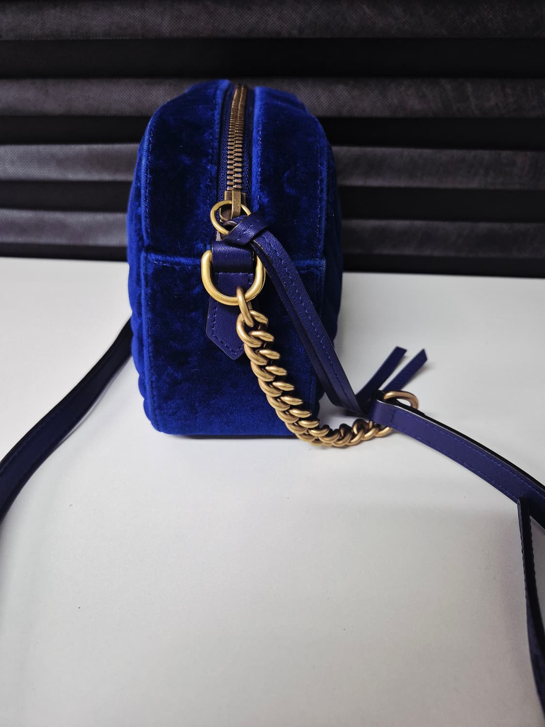 (상태 최상급)구찌GG 마틀라세 벨벳 카메라백 스몰 상품이미지6