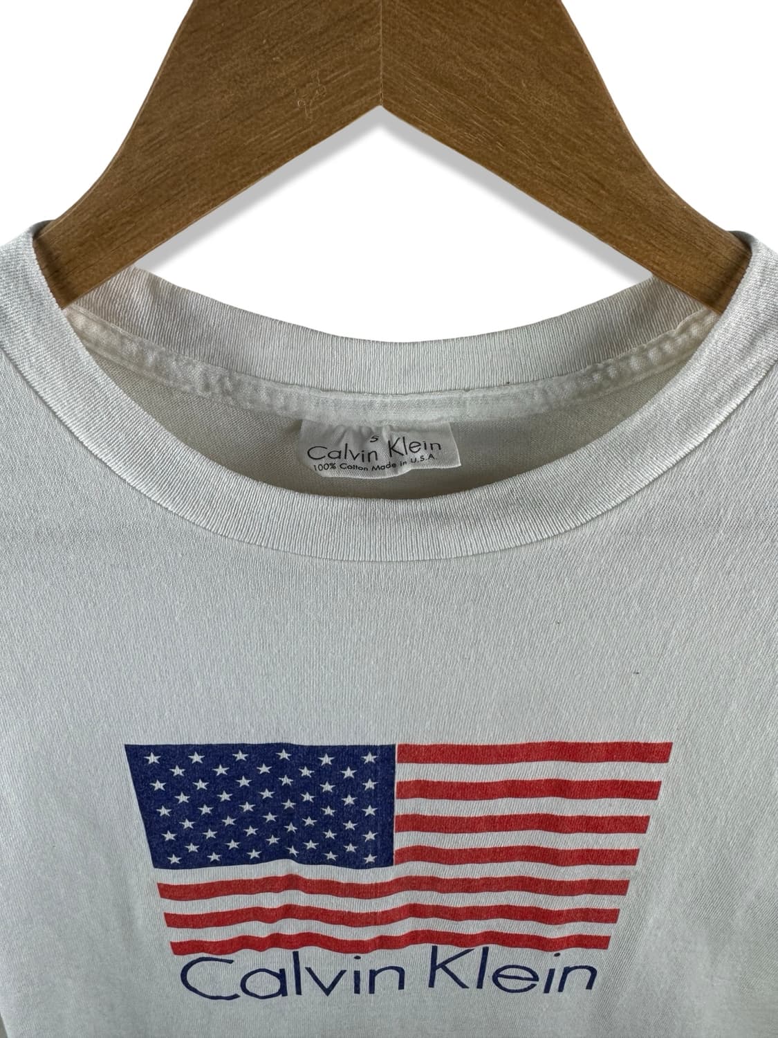 80S 켈빈클라인 미국생산 싱글스티치 성조기 티셔츠2652 상품이미지3