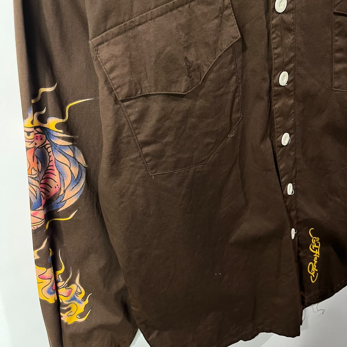 [Ed Hardy] 에드하디 스컬프린팅 투포켓 셔츠 상품이미지3