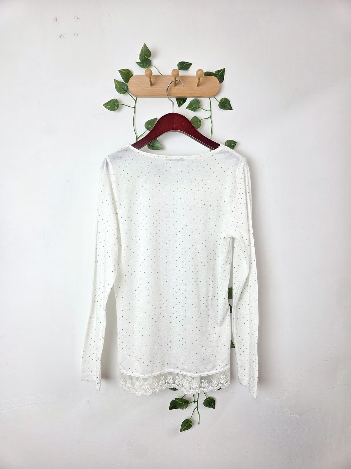 comfort basic 스퀘어넥 도트 슬리브 상품이미지5