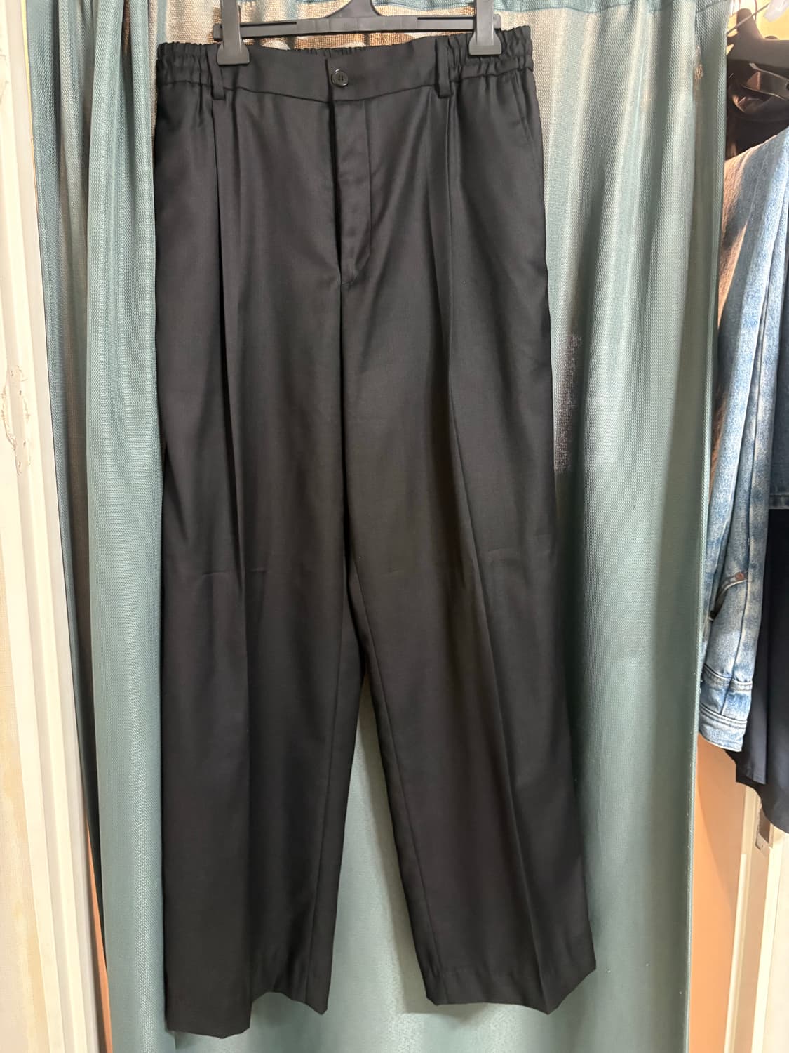 (새상품) 토니웩 tonywack 반밴딩 울슬랙스 바지 32~34 블랙 상품이미지8