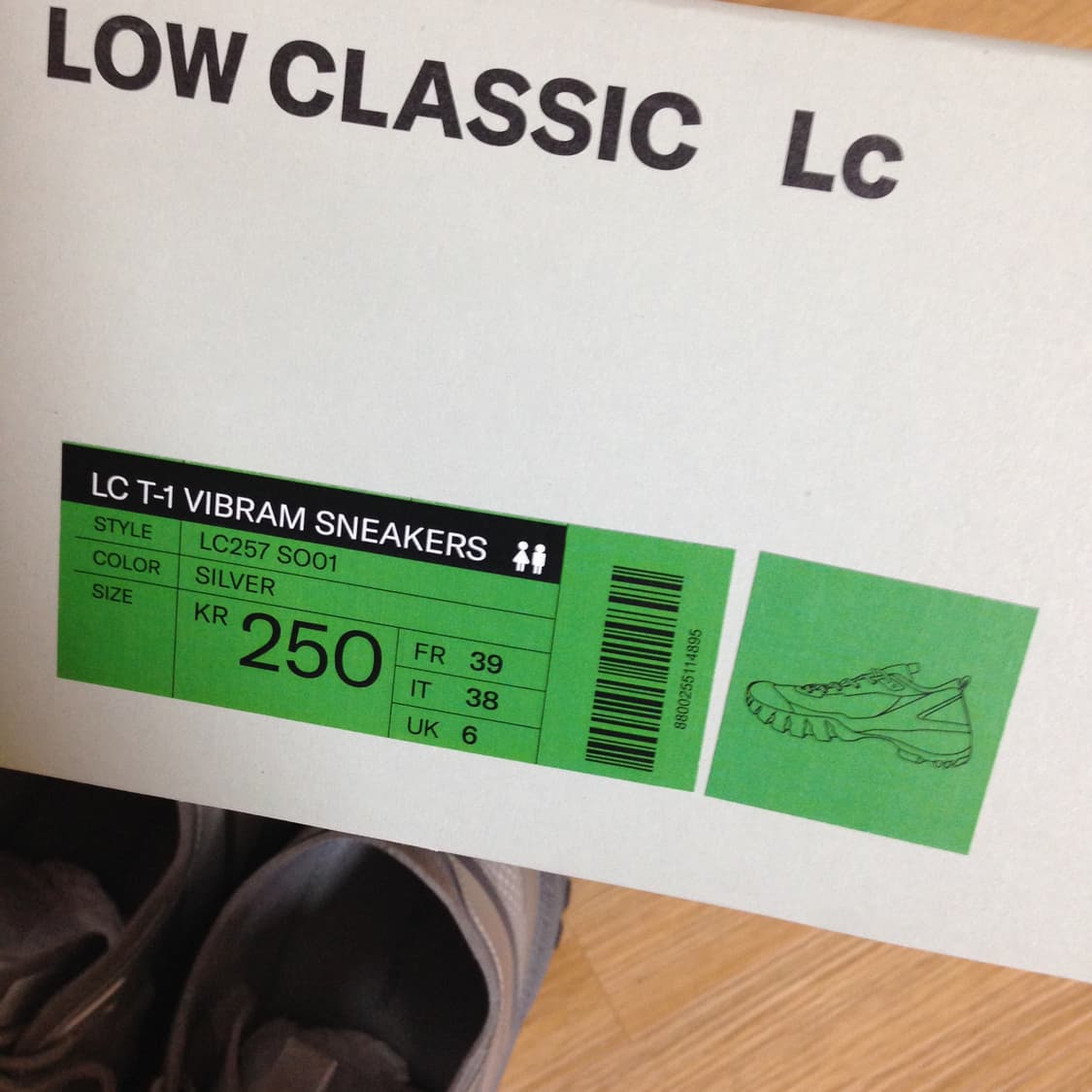 로우클래식 Lc T-1 비브람 스니커즈 실버 250 상품이미지7