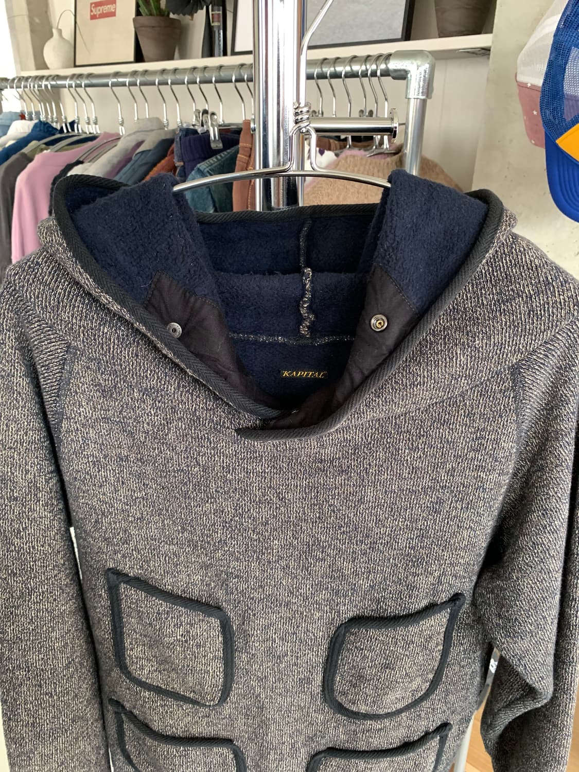 Kapital 캐피탈 버튼 니트 후드 상품이미지4